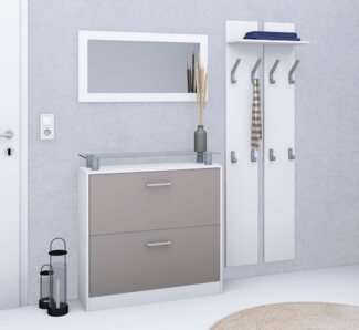 borchardt Möbel Garderoben-Set Finn, (Set, 3-St), mit Glasablage