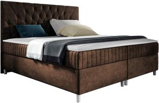 Boxspringbett Murseno, Braun, 160x200 cm