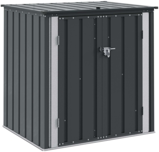 vidaXL Gartenlagerbox Schwarz 101,5 x 82 x 100 cm Stahl 42011280