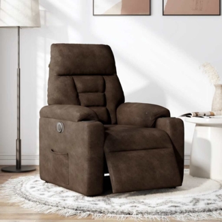 vidaXL Relaxsessel Elektrisch Braun Mikrofasergewebe 3303072
