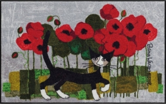 Salonloewe Läufer Fußmatte 75 x 120 cm Rosina Wachtmeister Poppywalk rot, Eingangsmatte groß, Höhe: 750 mm