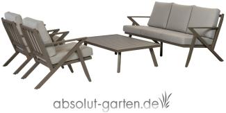 Loungegruppe Gartenset Brindisi Champagner