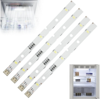 DOPWii LED-Streifen 4 Stück LED-Lichtleiste für RONGSHENG/HISENSE-Kühlschrank,Lichtleisten, für Kühlschrank,Ersatz-Kühlschranklampe Kompatibel,Beleuchtung