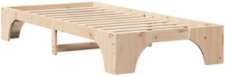vidaXL Bettrahmen Natur 80 x 200 cm Massives Kiefernholz 872965