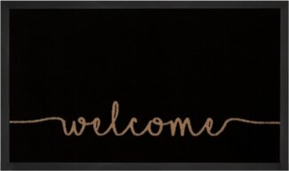 HANSE Home Fußmatte Cozy Welcome, Türmatte, rechteckig, Höhe: 5 mm, Waschbar, Schmutzfangmatte, Outdoor, Innen, Rutschfest, Wetterfest