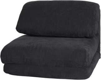 Schlafsessel HWC-E68, Schlafsofa Funktionssessel Klappsessel Relaxsessel, Stoff/Textil ~ dunkelgrau