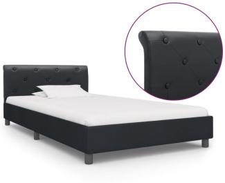 vidaXL Bettgestell Schwarz Kunstleder 90x200 cm [284876]