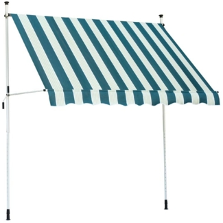 TrendLine Balkon-Markise 2,5 x 1,3 m grün-weiß gestreift