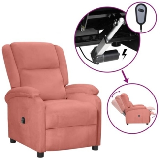 vidaXL Relaxsessel Elektrisch Rosa Samt [3098397]