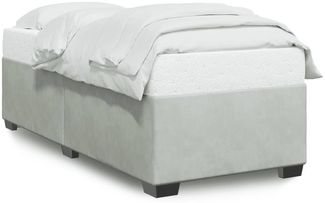 vidaXL Bettgestell ohne Matratze Hellgrau 80x200 cm Samt 3284595