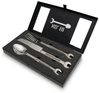 Mikamax Besteck-Set Schraubenschlüssel Besteck Set Werkzeug Essbesteck mit Geschenkbox