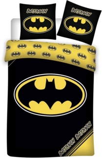 BrandMac Bettwäsche Batman - Wende-Bettwäsche-Set, 135x200 & 80x80, Baumwolle, 100% Baumwolle