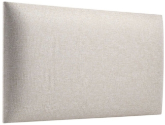 softwalls Kopfteil Wandkissen Webstoff - Kopfteil - Wandpolster, Creme - 50x30, (1 St, 5 (sehr gut), Schalldämmend