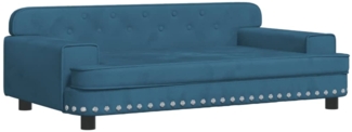 vidaXL Kindersofa Blau 90x53x30 cm Samt 3196279