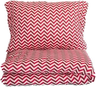 Bettwäsche 100% Baumwolle Jersey – Ganzjahresbettwäsche, Zick-Zack Design 135x200 cm