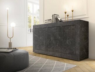 INOSIGN Sideboard Basic Breite 160 cm, Kommode 3 Türen, Anrichte, Metallgriff, moderne Rahmenoptik, viel Stauraum, Farbauswahl