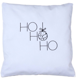 Primawela Kissenbezug Weihnachten Bezug mit Stickerei minimalistisch Christmas - HoHoHo
