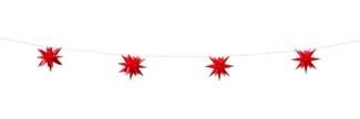 IC Winterworld LED-Lichterkette Weihnachtsdeko aussen, 10-flammig, Sterne mit 19 Spitzen, ca. 12 cm groß