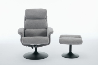 REDOM Massagesessel Relaxliege mit Fußhocker (Relaxsessel mit 5-Punkte-Massage, Heizfunktion & 360° Drehbar – Ergonomischer Fernsehsessel mit Liegefunktion und Hocker, Relaxsessel mit Hocker), mit Relaxfunktion