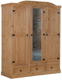 ebuy24 Kleiderschrank New Mexico Kleiderschrank 3 türig mit einer Spiege