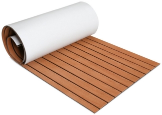 Clanmacy Bodenmatte Teak EVA Schaum Marine Teak Bodenbelag Matte Deck Teppich 240x60/90cm
