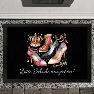 speecheese Fußmatte Schuhe ausziehen Fußmatte XXL in 50x75 cm mit Spruch Bitte