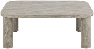 ACTONA GROUP Couchtisch Solano, Couchtisch, grau Mamor River rau Papier, 100 x 75 x 36 cm