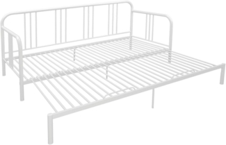OTTO home Metallbett Trento Bett Bettgestell Bestseller Doppelbett Ausziehbett (Bestseller Gästebett Sofabett Schlafzimmer), Daybett mit Ausziefunktion im Landhausdesign weiß