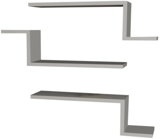 Dmora Regal Baku, Gestell, Wandregal, Mehrzweckregale, 56x15 h18 cm, Weiß