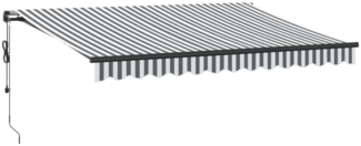 vidaXL Markise Automatisch Anthrazit und Weiß 350x250 cm 3310228