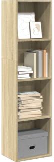 vidaXL Bücherregal Sonoma-Eiche 40x30x152 cm Holzwerkstoff 857878