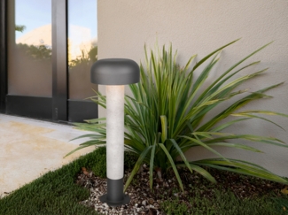 Moderne LED Wegeleuchte in Betonoptik & Anthrazit, Höhe 54cm