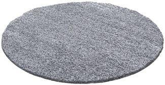 Stilvoll Günstig Hochflor-Teppich für Wohnzimmer und Schlafzimmer Unicolor - Einfarbig, Rund, Höhe: 30 mm