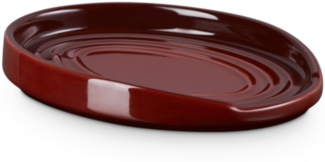 LE CREUSET Schüssel Löffelablage oval garnet 16cm, Steingut, (Schüsseln & Schalen)