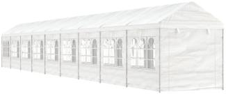 vidaXL Pavillon mit Dach Weiß 20,07x2,28x2,69 m Polyethylen 3155485