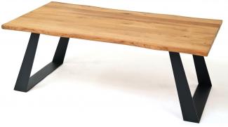 Couchtisch GAJUS Beistelltisch Eiche Massivholz Baumkante ca. 110 x 40 x 60 cm