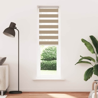 vidaXL Zebrarollo Sandbraun 60x200 cm Stoffbreite 55,9 cm Polyester 4014565