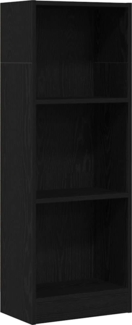 vidaXL Bücherregal Schwarz Eichen-Optik 40x24x109 cm Holzwerkstoff 862452