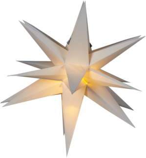 Hängende Dekoration LED BHAGIRATHI Stern 44 cm Cremeweiß