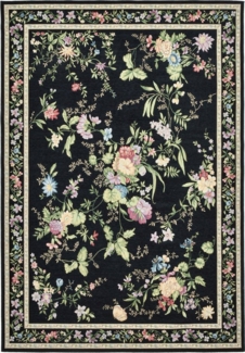 THEKO Teppich Flomi Sagrini, rechteckig, Höhe: 4 mm, Flachgewebe, Pastell-Farben, Blumen Design