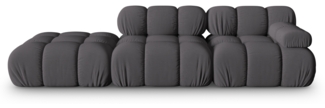 Micadoni Modulares Sofa Bellis 4-Sitzer Links 3D-Stoff Espresso