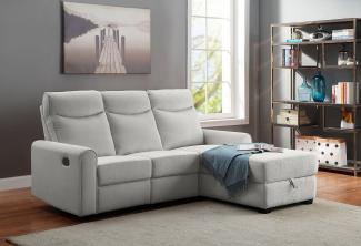 ATLANTIC home collection Ecksofa Gero L-Form, mit Relaxfunktion und Stauraum, mit Cord-Bezug