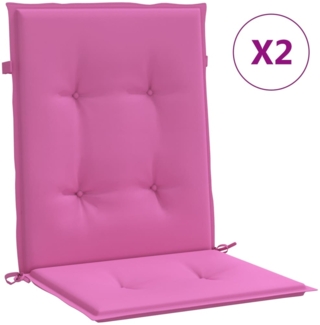 vidaXL Niedriglehner-Auflagen 2 Stk. Rosa Stoff 361334
