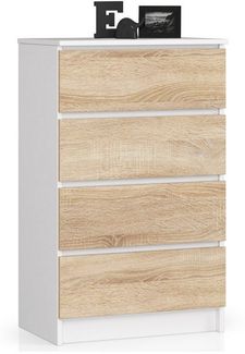 Raumhirsch Furniture Kommode mit 4 Schubladen 60 cm breit Holz Schrank, (viele Farbvarianten - Maße : 99 x 60 x 40 cm) - Hochwertig & stabil