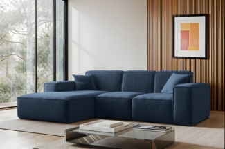 Kaiser Möbel Ecksofa Eckcouch L form, Wohnzimmer Couch SIENA stoff Poso, Salvador und Maloy, Bequem, originelles Design, praktisch, viele Farben