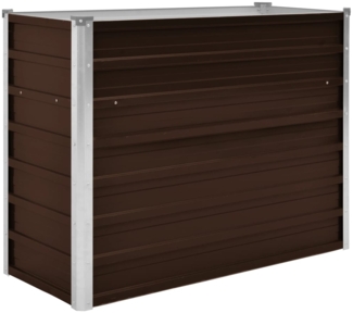 vidaXL Garten-Hochbeet Braun 100 x 40 x 77 cm Verzinkter Stahl 45719