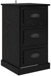 vidaXL Nachttisch Schwarz Eichen-Optik 39 x 39 x 67,5 cm Holzwerkstoff 881342