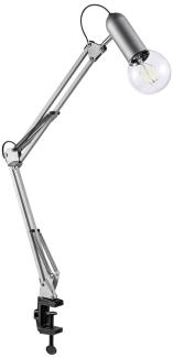 LED Klemmleuchte, verstellbar, silber, Höhe ca. 76 cm