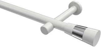 Gardinenstangen-Set Prestige Tanara 120 cm, 1-läufig (ohne Ringe), 20 mm Ø Weiß