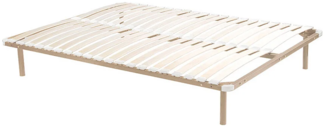 Vente-unique - Lattenrost - mit Füßen - 140 x 190cm - 2x 19 Latten - Beige - KALISTA von YSMEE